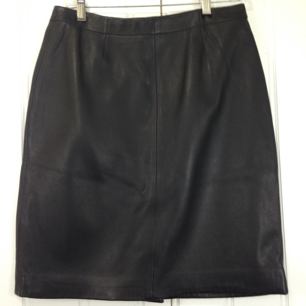 Apart impressions black leather pencil skirt size 10